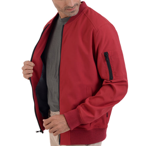 Chamarra ligera Perry Ellis para hombre roja