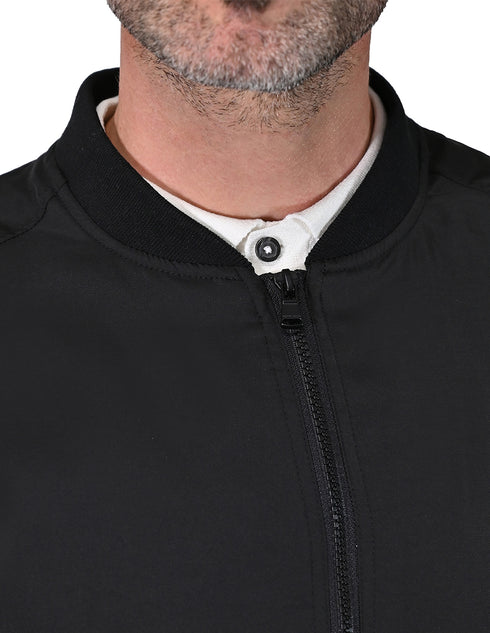 Chamarra Perry Ellis de imitación piel para hombre negra
