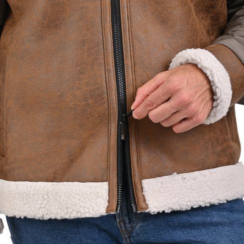 Chamarra ligera Perry Ellis para hombre café oscuro
