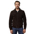 Chamarra de piel Perry Ellis para hombre negra