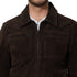 Chamarra de piel Perry Ellis para hombre negra