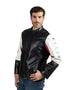 Chamarra tipo racer para caballero marca Perry Ellis.