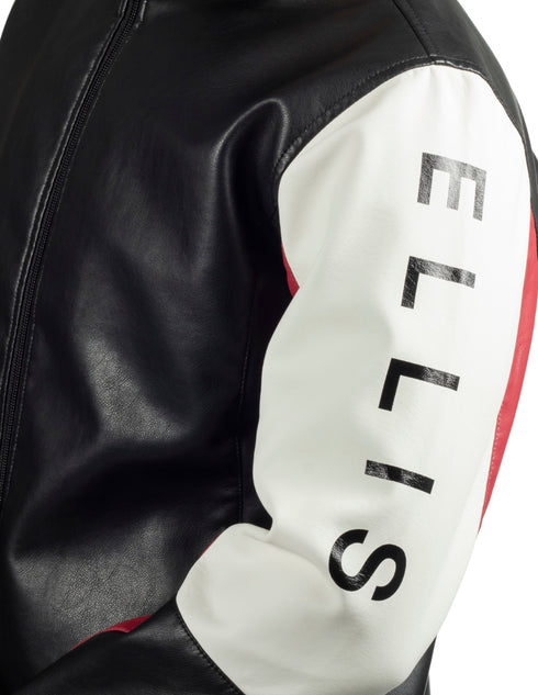 Chamarra tipo racer para caballero marca Perry Ellis.