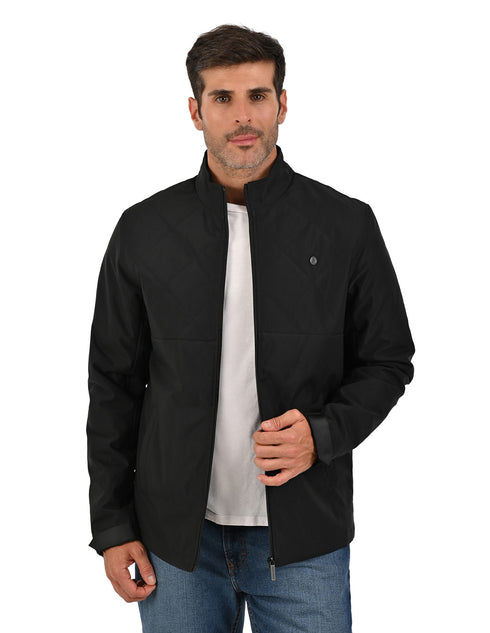 Chamarra color negro PORTFOLIO para caballero estilo puffer.