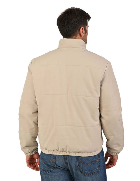 Chamarra Taupe PORTFOLIO Hombre Casual Acolchada con Cierre.