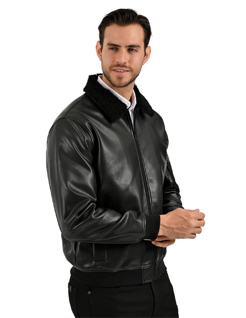 Chamarra Perry Ellis Portfolio Tipo Aviador Negro