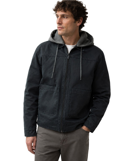 Chamarra Perry Ellis Portfolio con Capucha Gris