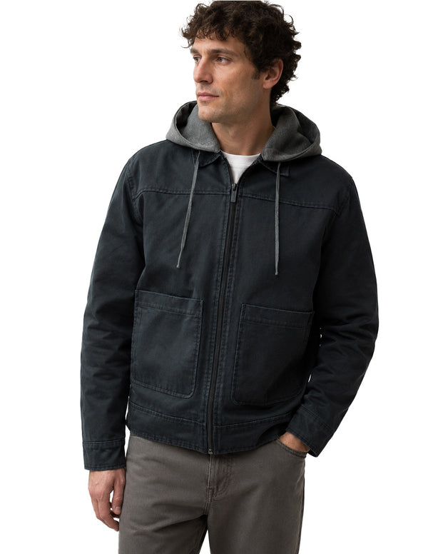 Chamarra Perry Ellis Portfolio con Capucha Gris
