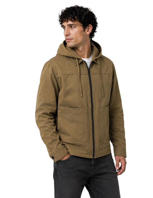Chamarra Perry Ellis Portfolio con Capucha Caqui