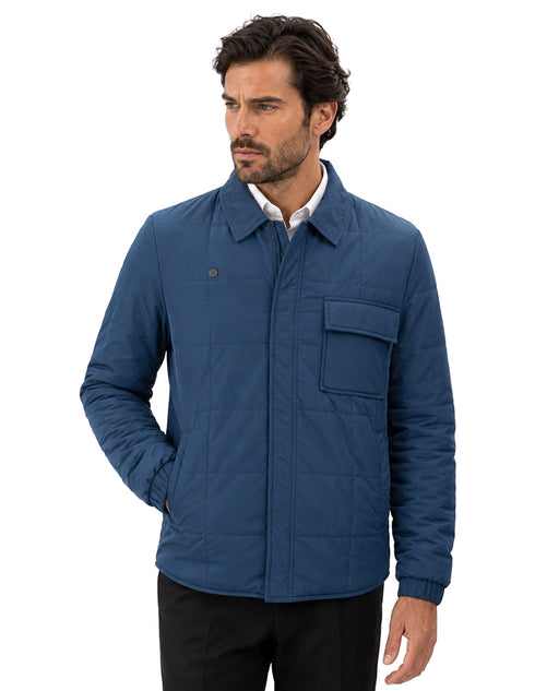 Chamarra Perry Ellis Portfolio Acolchada Azul Marino