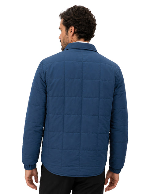 Chamarra Perry Ellis Portfolio Acolchada Azul Marino