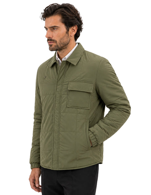 Chamarra Perry Ellis Portfolio Acolchada Verde Olovo