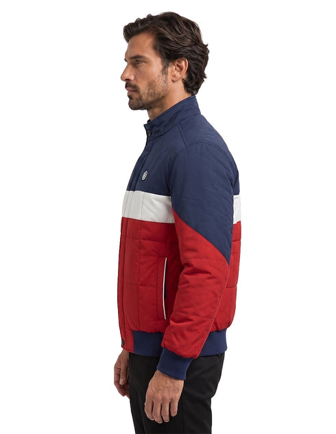 Chamarra Perry Ellis Portfolio Acolchada Rojo/Azul