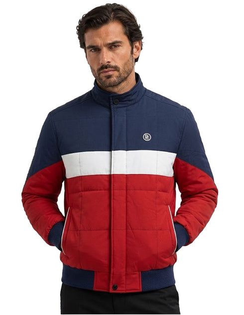 Chamarra Perry Ellis Portfolio Acolchada Rojo/Azul