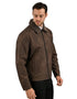 Chamarra Perry Ellis Portfolio Cuello Borrega Café Oscuro