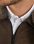 Chamarra Perry Ellis Portfolio Cuello Borrega Café Oscuro