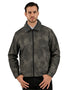 Chamarra Perry Ellis Portfolio Cuello Borrega Gris