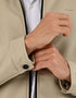Chamarra Perry Ellis Portfolio Cuello Mao Taupe
