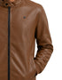 Chamarra Perry Ellis Portfolio Cuello Mao Café Oscuro