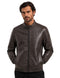 Chamarra Perry Ellis Portfolio Cuello Mao Café