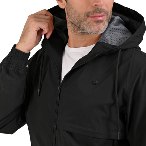 Chamarra ligera Portfolio para hombre negra