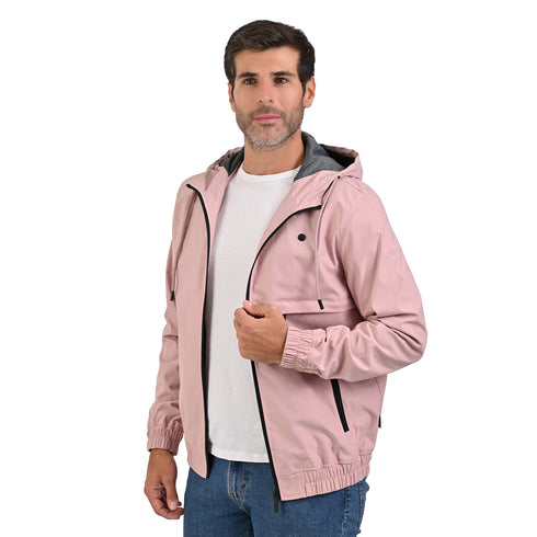 Chamarra ligera Portfolio para hombre rosa