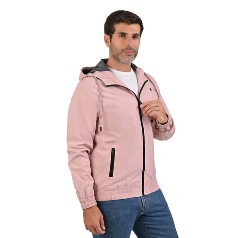 Chamarra ligera Portfolio para hombre rosa