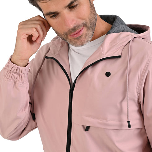 Chamarra ligera Portfolio para hombre rosa