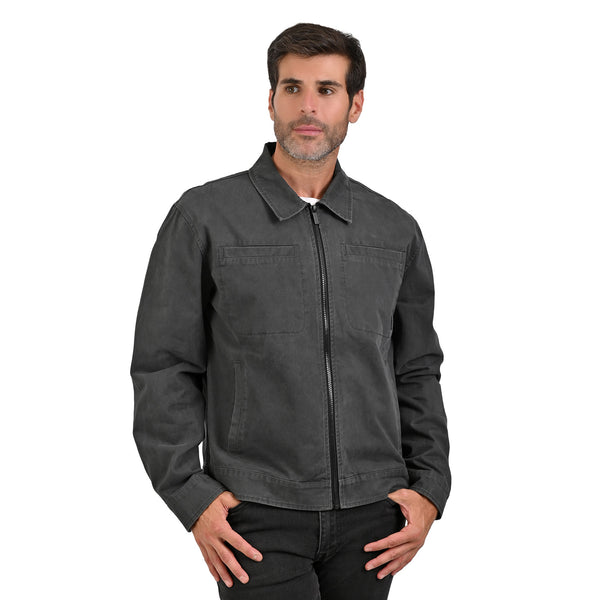 Chamarra ligera Portfolio para hombre gris oscuro