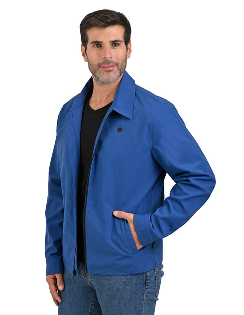 Chamarra casual Perry Ellis ligera en color Azul para Hombre.