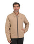 Chamarra casual y ligera Perry Ellis color kakhi para hombre.