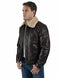 Chamarra de piel Wrangler para hombre café oscuro