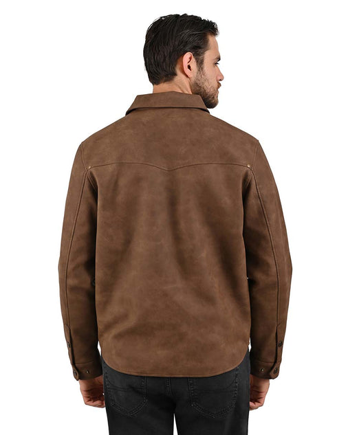 Wrangler Chamarra casual para Hombre en Piel Sintética color Café.