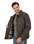 Wrangler Chamarra casual para Hombre en Piel Sintética color Café Oscuro.
