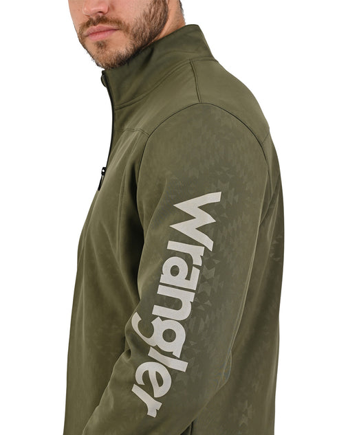 Chamarra WRANGLER para caballero casual color verde olivo.