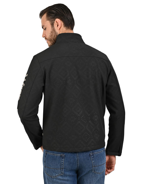 Chamarra WRANGLER para caballero casual en color negro.