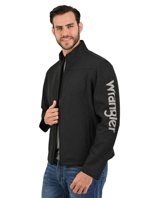 Chamarra WRANGLER para caballero casual en color negro.