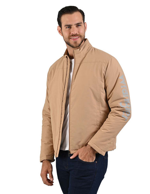 Chamarra Wrangler para hombre en material reflectante.