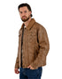 Chamarra Wrangler Hombre Trucker Borrega Café