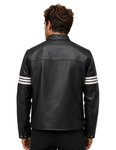 Chamarra Wrangler Hombre Estilo Racer Western Negro