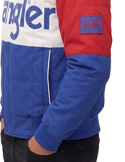 Chamarra Wrangler Hombre Rodeo Acolchada Rojo/Blanco