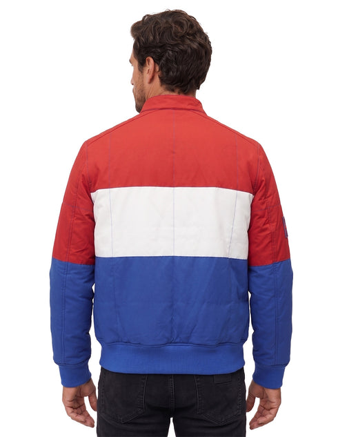 Chamarra Wrangler Hombre Rodeo Acolchada Rojo/Blanco