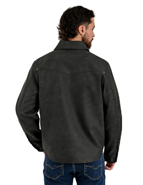 Chamarra Wrangler Hombre Tipo Western Negro
