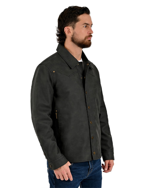 Chamarra Wrangler Hombre Tipo Western Negro