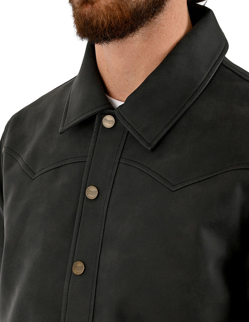 Chamarra Wrangler Hombre Tipo Western Negro