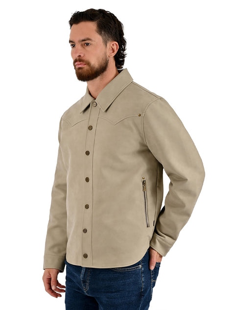 Chamarra Wrangler Hombre Tipo Western Taupe