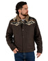 Chamarra Wrangler Hombre Western con Borrega Café