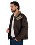 Chamarra Wrangler Hombre Western con Borrega Café