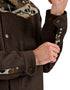 Chamarra Wrangler Hombre Western con Borrega Café
