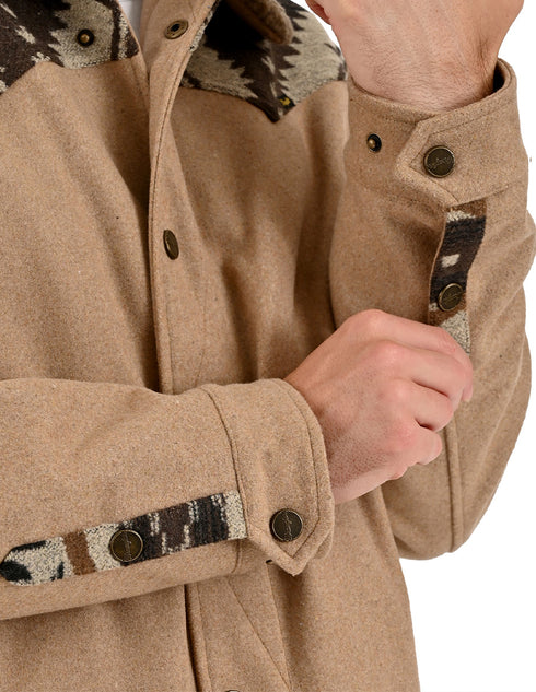 Chamarra Wrangler Hombre Western con Borrega Taupe